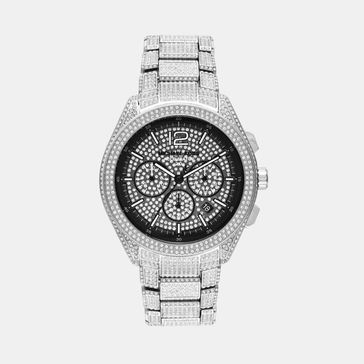 Accelerator 2 Men Quartz Black Dial Chronograph Stainless Steel Watch MK9189