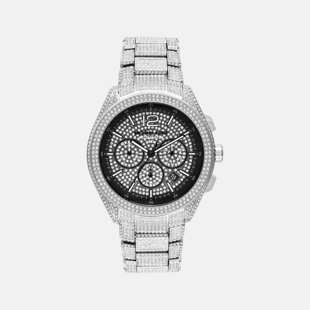 Accelerator 2 Men Quartz Black Dial Chronograph Stainless Steel Watch MK9189
