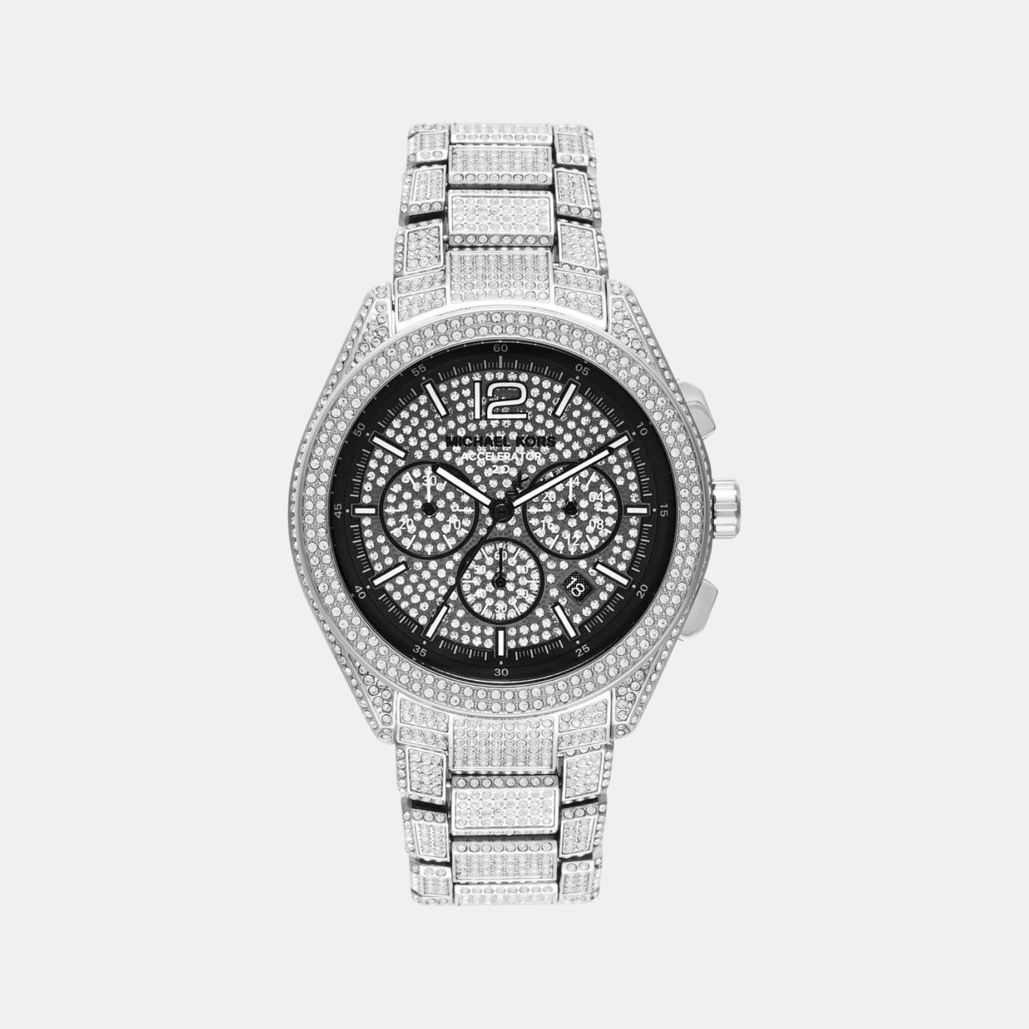 Accelerator 2.0 Men Quartz Black Dial Chronograph Stainless Steel Watch MK9189