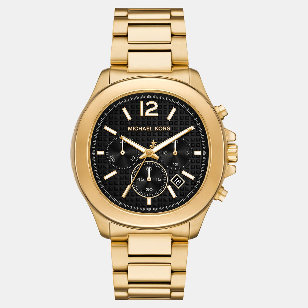 Sage Men Quartz Black Dial Chronograph Stainless Steel Watch MK9192