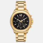 Sage Men Quartz Black Dial Chronograph Stainless Steel Watch MK9192