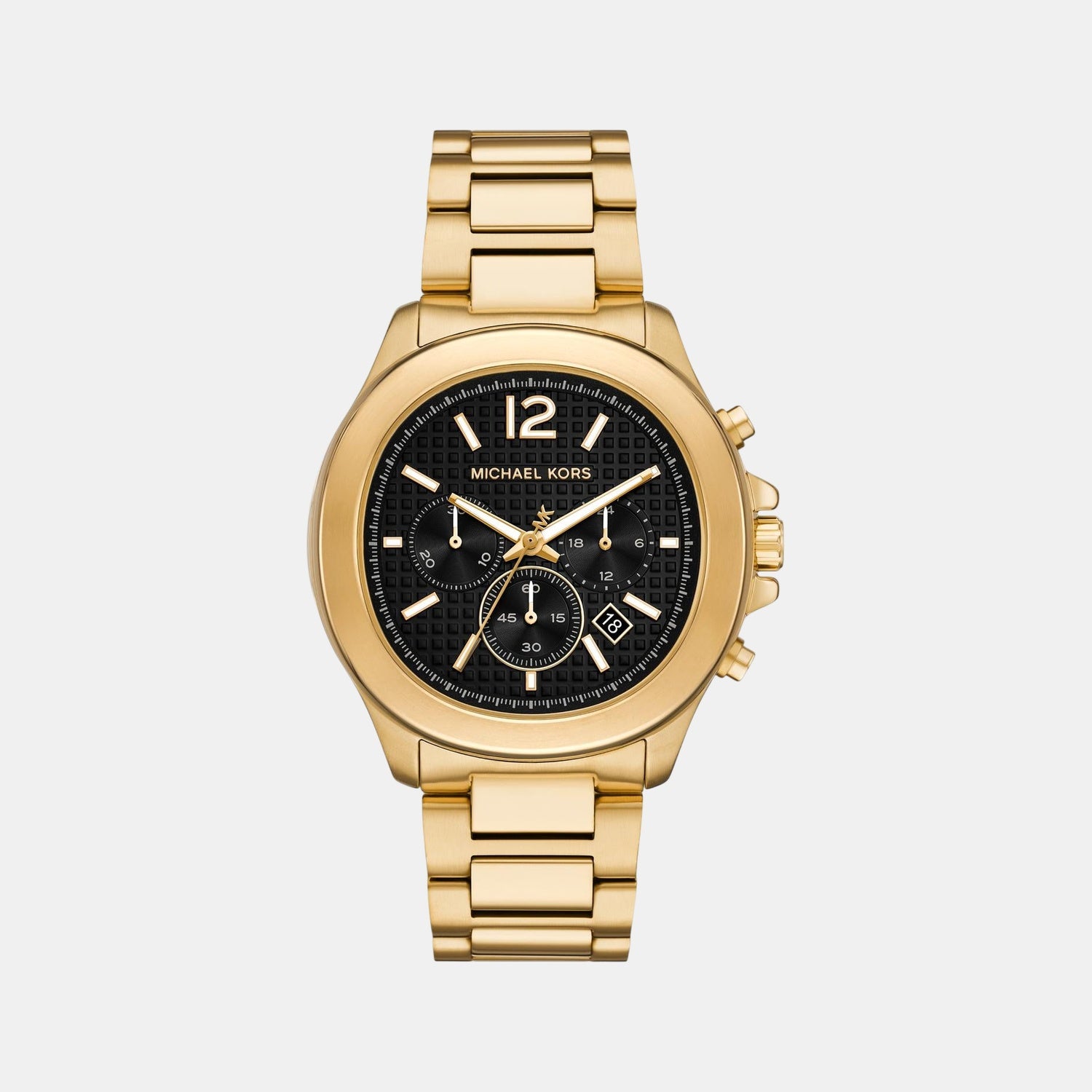 Sage Men Quartz Black Dial Chronograph Stainless Steel Watch MK9192