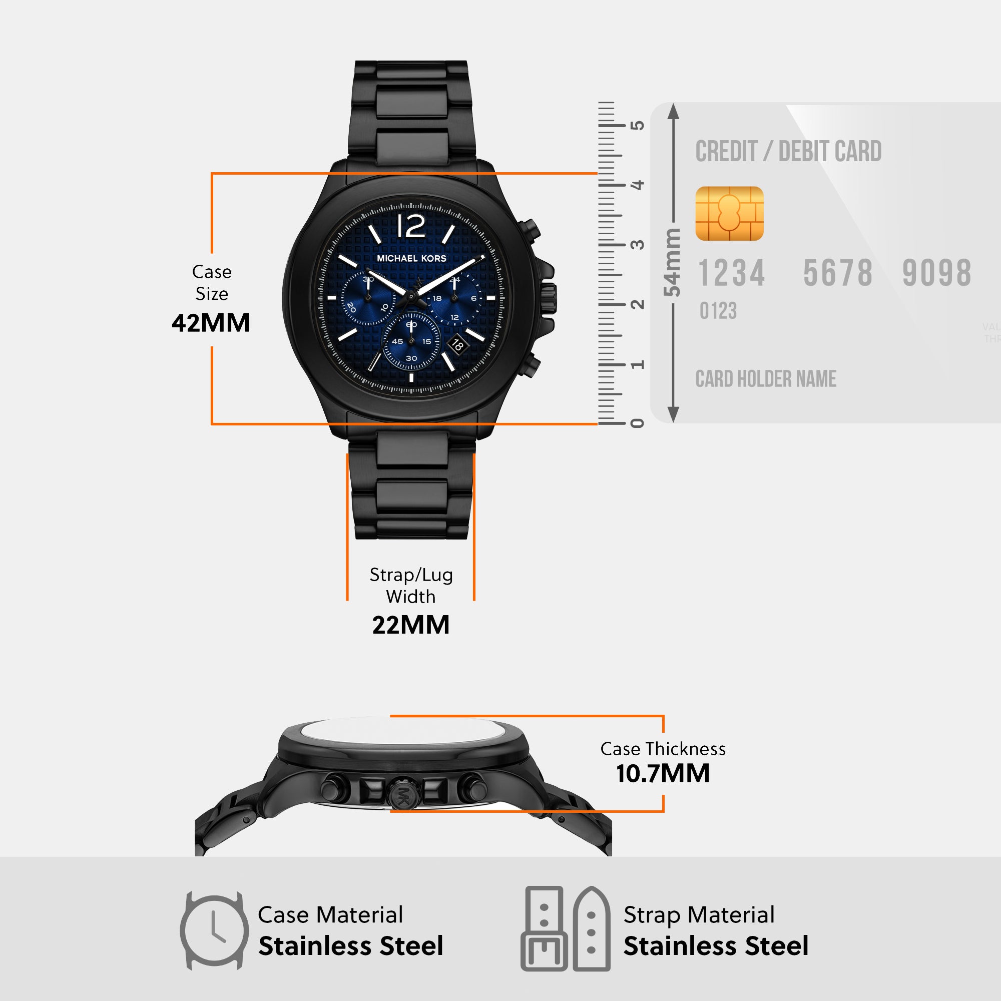 Michael Kors Stainless Steel Round watch