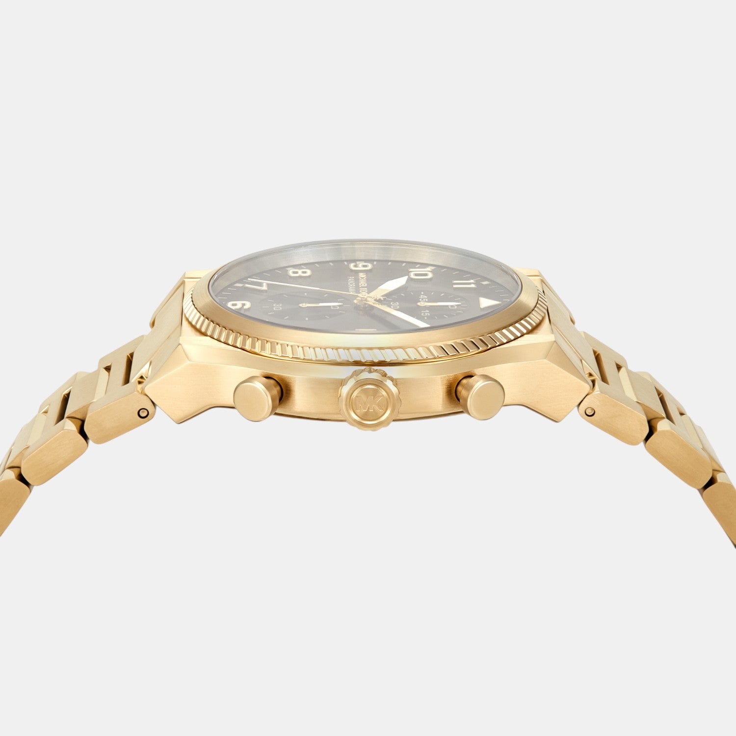 Panorama Men Quartz Black Dial Chronograph Stainless Steel Watch MK9195