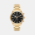 Panorama Men Quartz Black Dial Chronograph Stainless Steel Watch MK9195