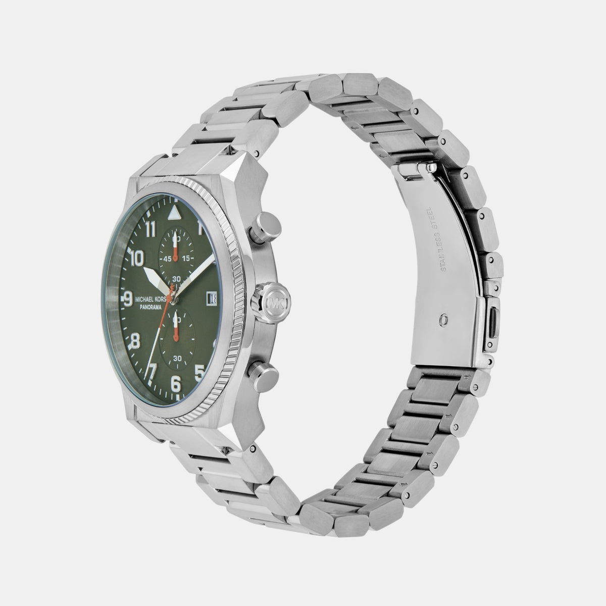 Panorama Men Quartz Green Dial Chronograph Stainless Steel Watch MK9196