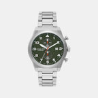 Panorama Men Quartz Green Dial Chronograph Stainless Steel Watch MK9196