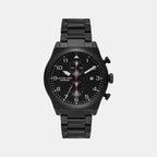 Panorama Men Quartz Black Dial Chronograph Stainless Steel Watch MK9198