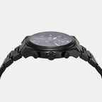 Panorama Men Quartz Black Dial Chronograph Stainless Steel Watch MK9198
