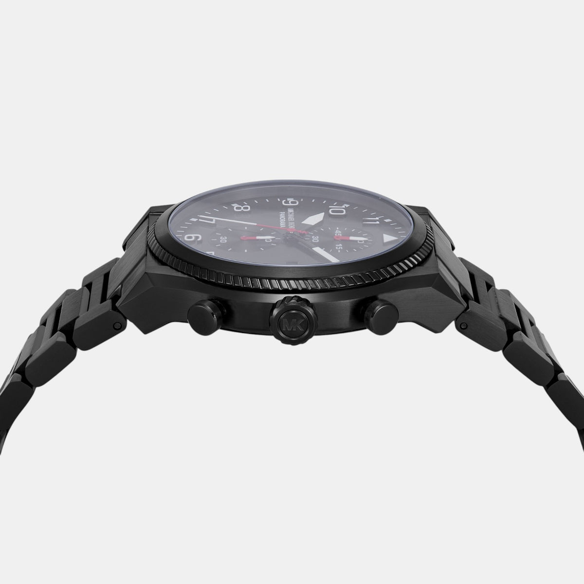 Panorama Men Quartz Black Dial Chronograph Stainless Steel Watch MK9198