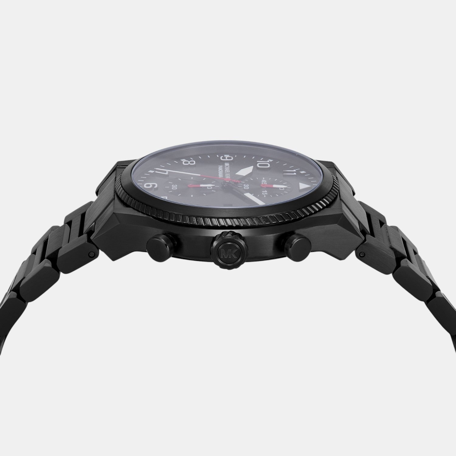 Panorama Men Quartz Black Dial Chronograph Stainless Steel Watch MK9198