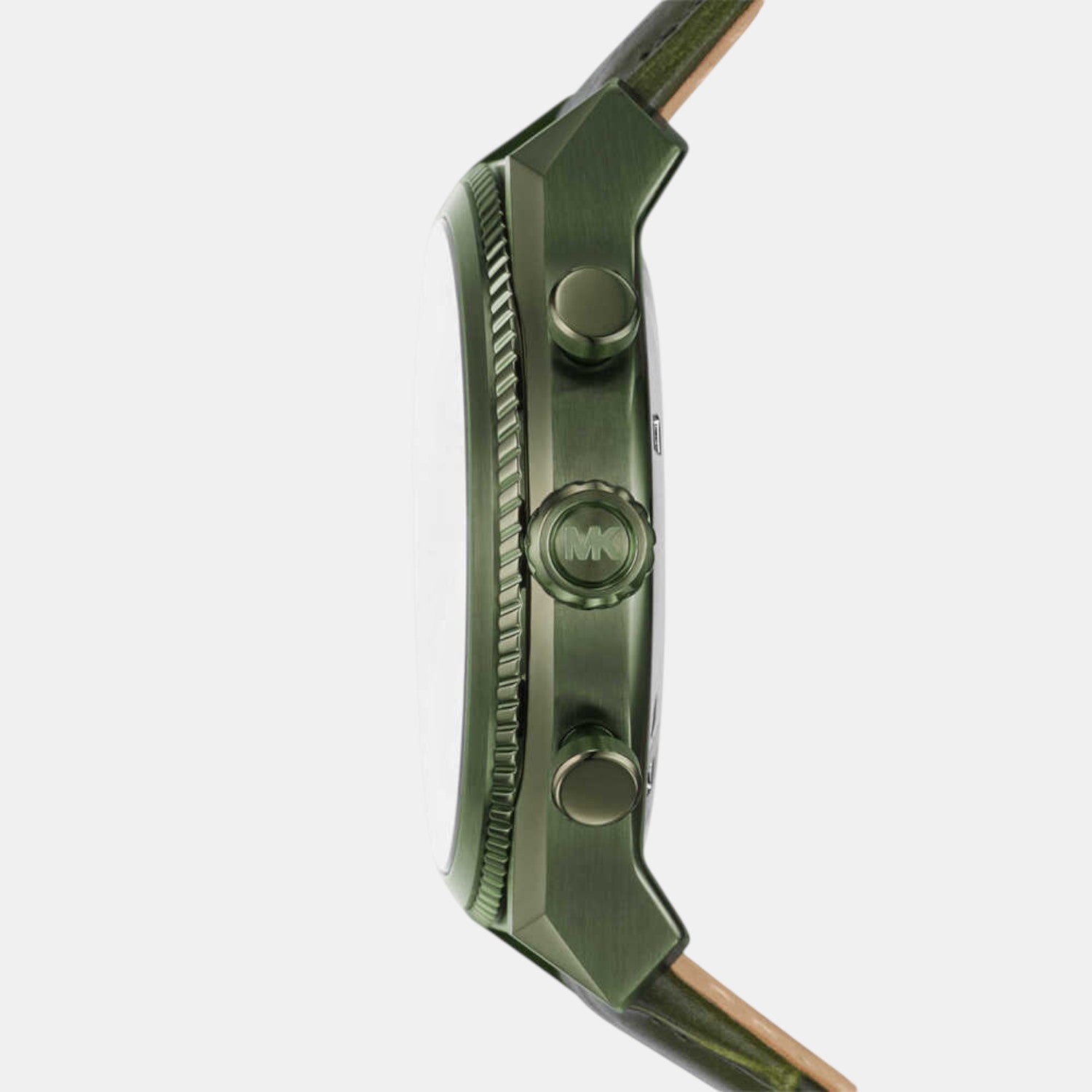 Panorama Men Quartz Green Dial Chronograph Leather Watch MK9199