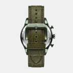 Panorama Men Quartz Green Dial Chronograph Leather Watch MK9199