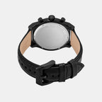 Panorama Men Quartz Black Dial Chronograph Leather Watch MK9201