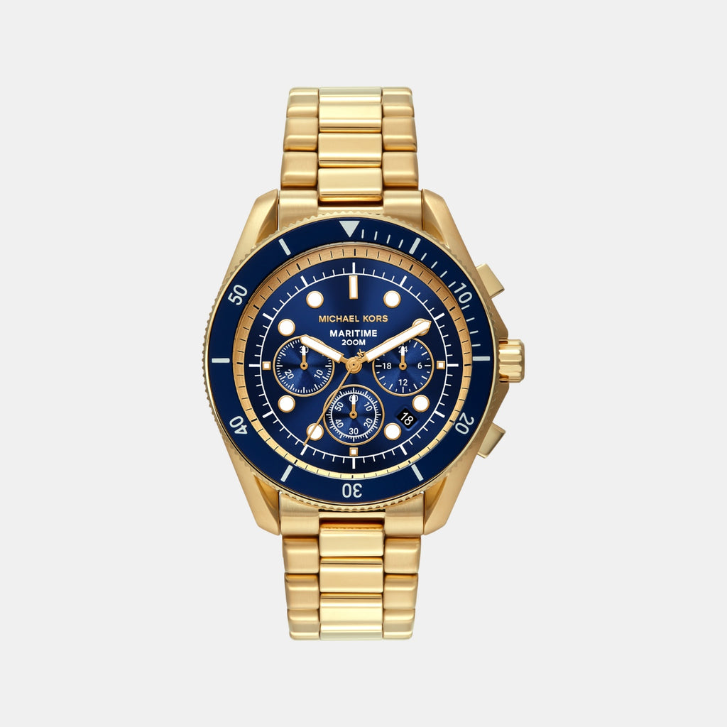 Maritime Men Quartz Blue Dial Chronograph Stainless Steel Watch MK9202