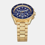 Maritime Men Quartz Blue Dial Chronograph Stainless Steel Watch MK9202