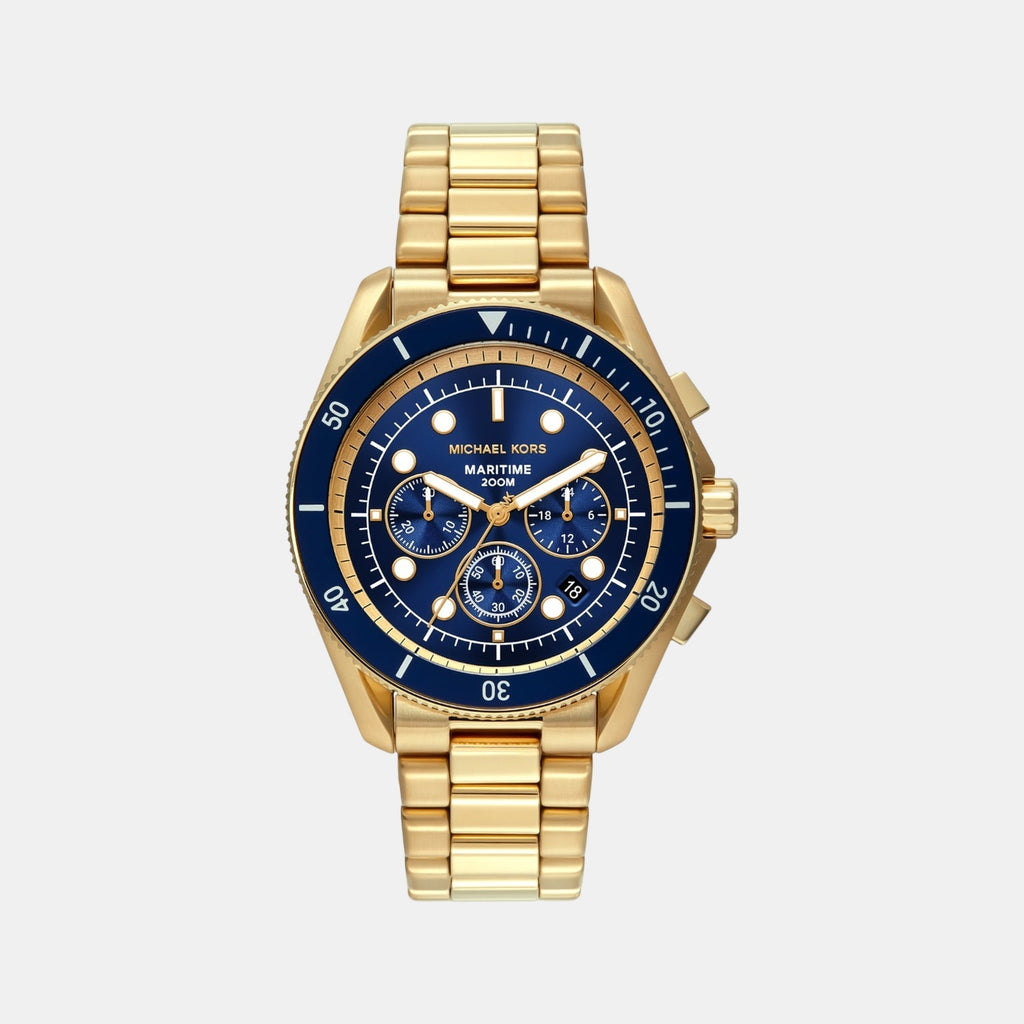 Maritime Men Quartz Blue Dial Chronograph Stainless Steel Watch MK9202