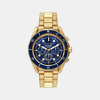 Maritime Men Quartz Blue Dial Chronograph Stainless Steel Watch MK9202