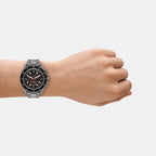 Maritime Men Quartz Black Dial Chronograph Stainless Steel Watch MK9204