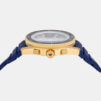 Maritime Men Quartz Blue Dial Chronograph Silicone Watch MK9205