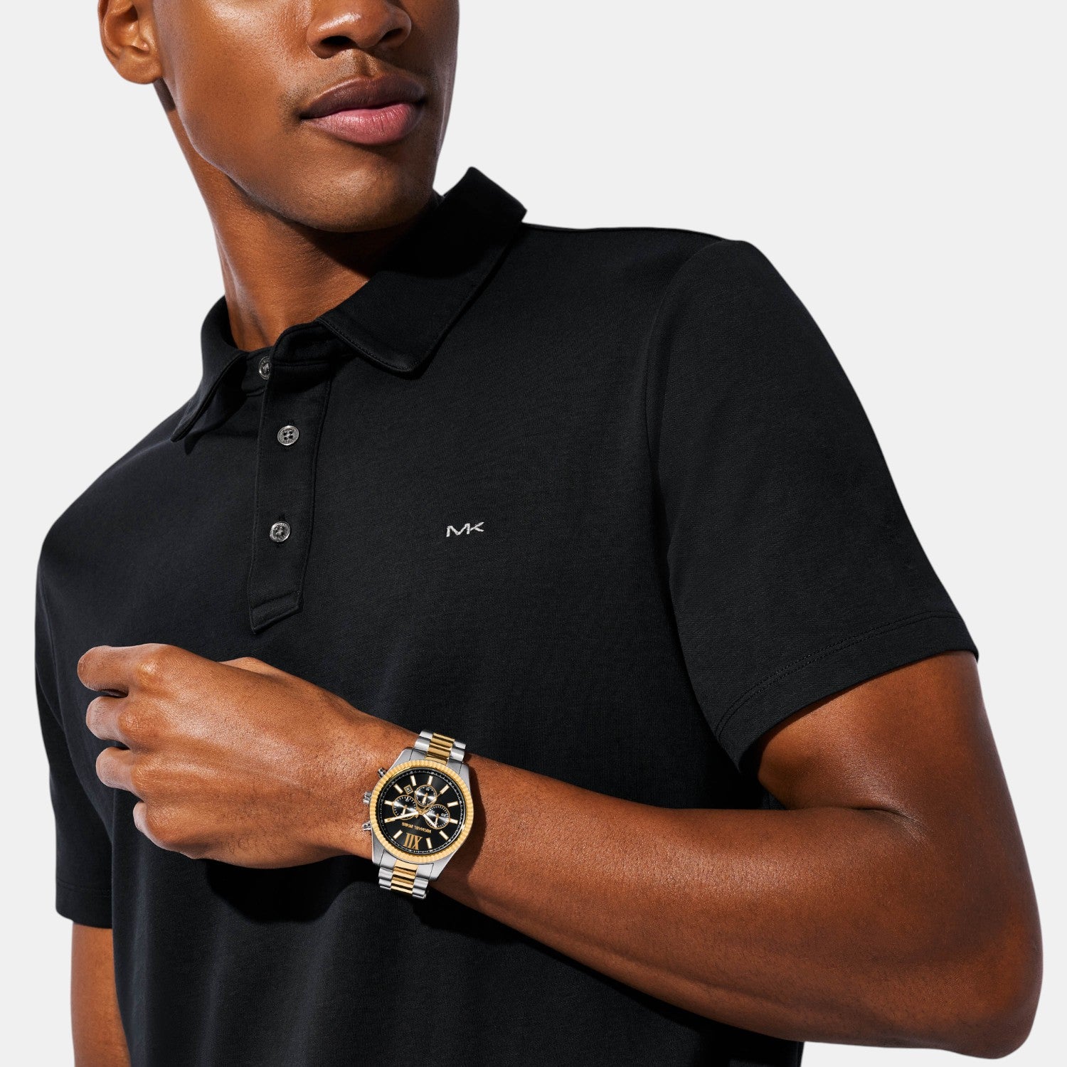 Lexington Men Quartz Black Dial Chronograph Stainless Steel Watch MK9207