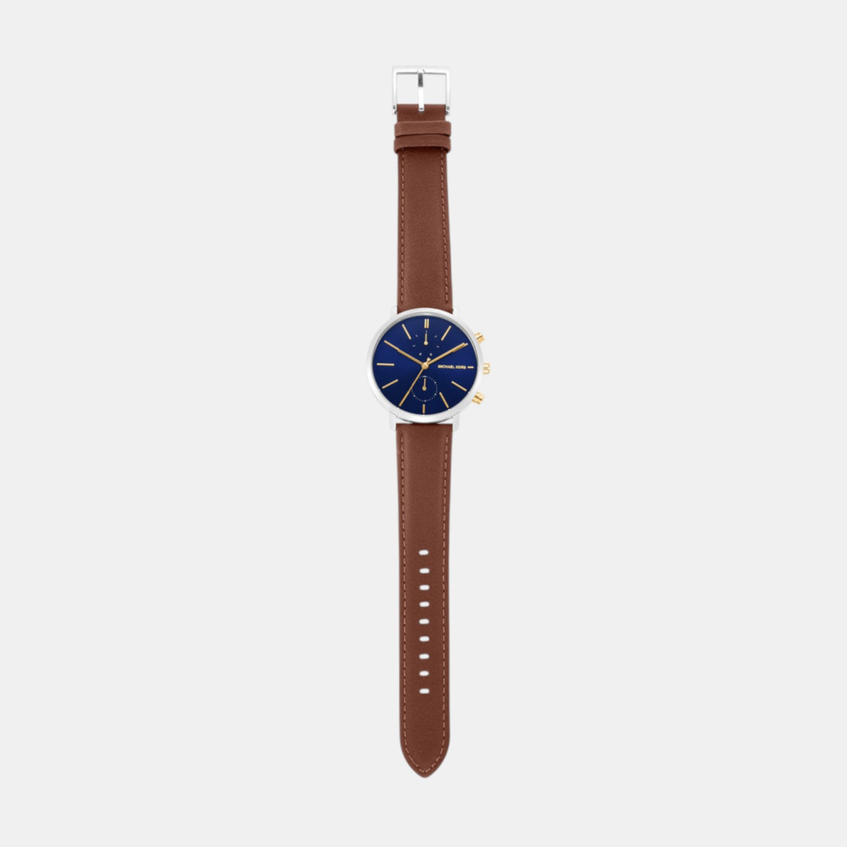Blake Men Quartz Blue Dial Chronograph Leather Watch MK9209