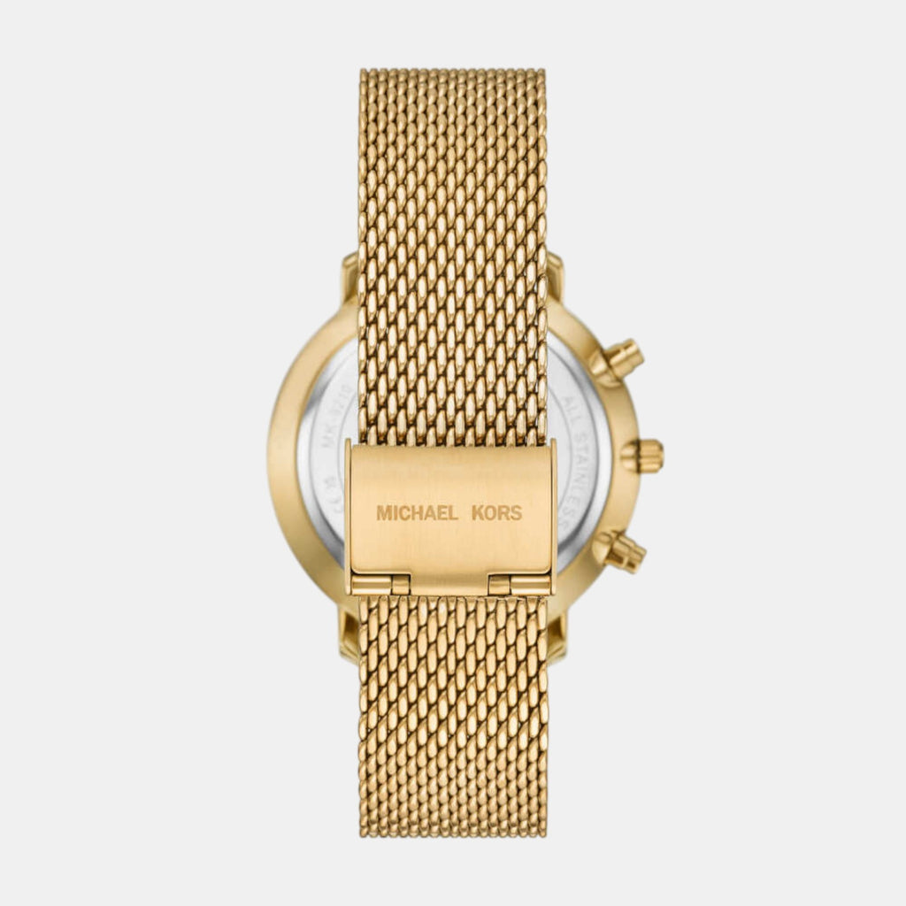 Blake Men Quartz Gold Dial Chronograph Stainless Steel Watch MK9210