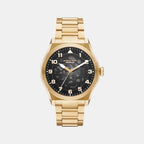 Panorama Men Automatic Black Dial Analog Stainless Steel Watch MK9218