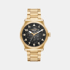 Panorama Men Automatic Black Dial Analog Stainless Steel Watch MK9218