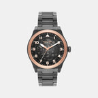 Panorama Men Automatic Black Dial Analog Stainless Steel Watch MK9219