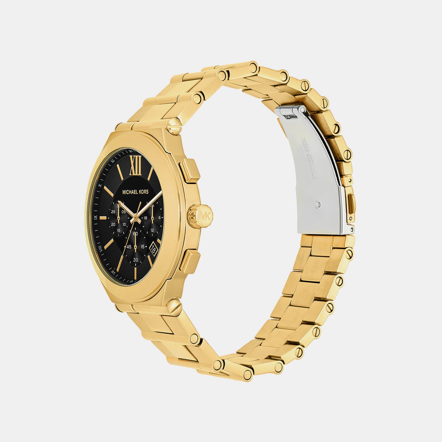 Billie Men Quartz Black Dial Analog Stainless Steel Watch MK9220