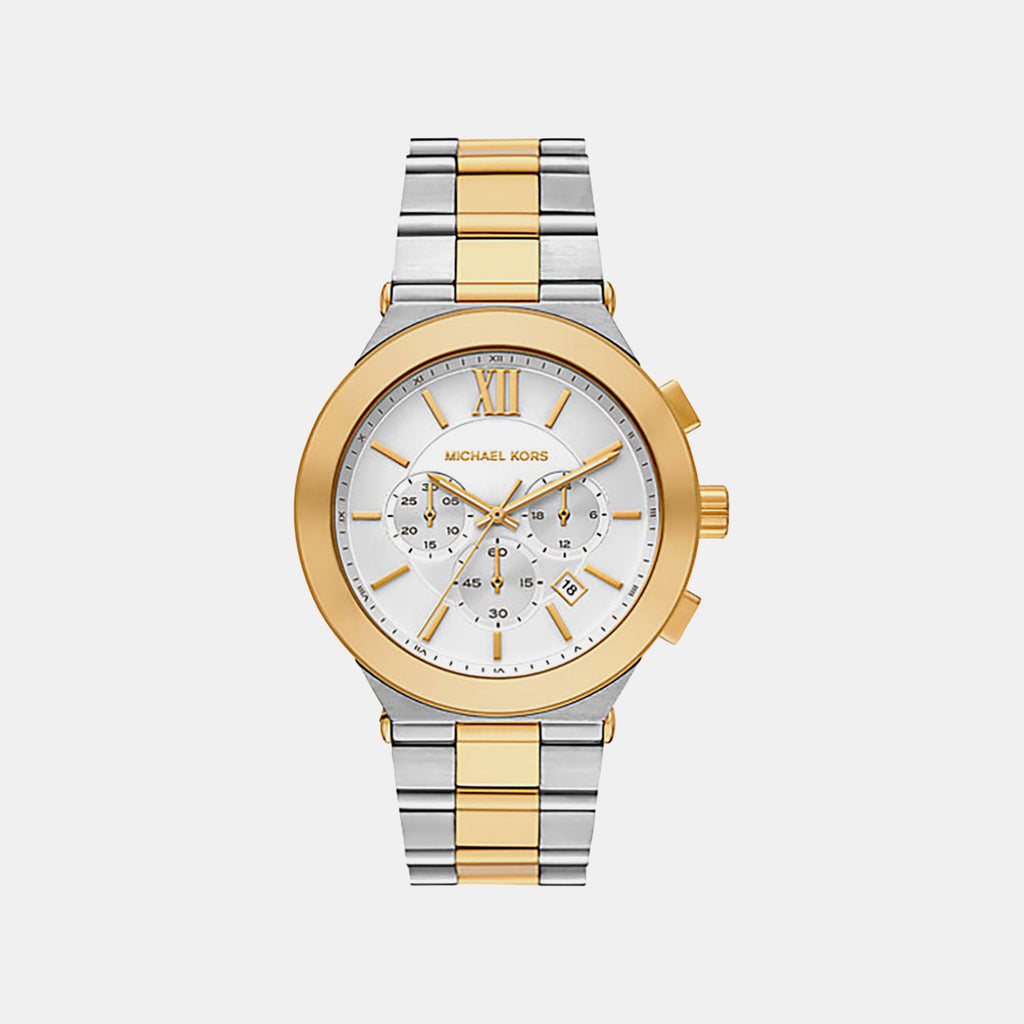 Billie Men Quartz White Dial Chronograph Stainless Steel Watch MK9221