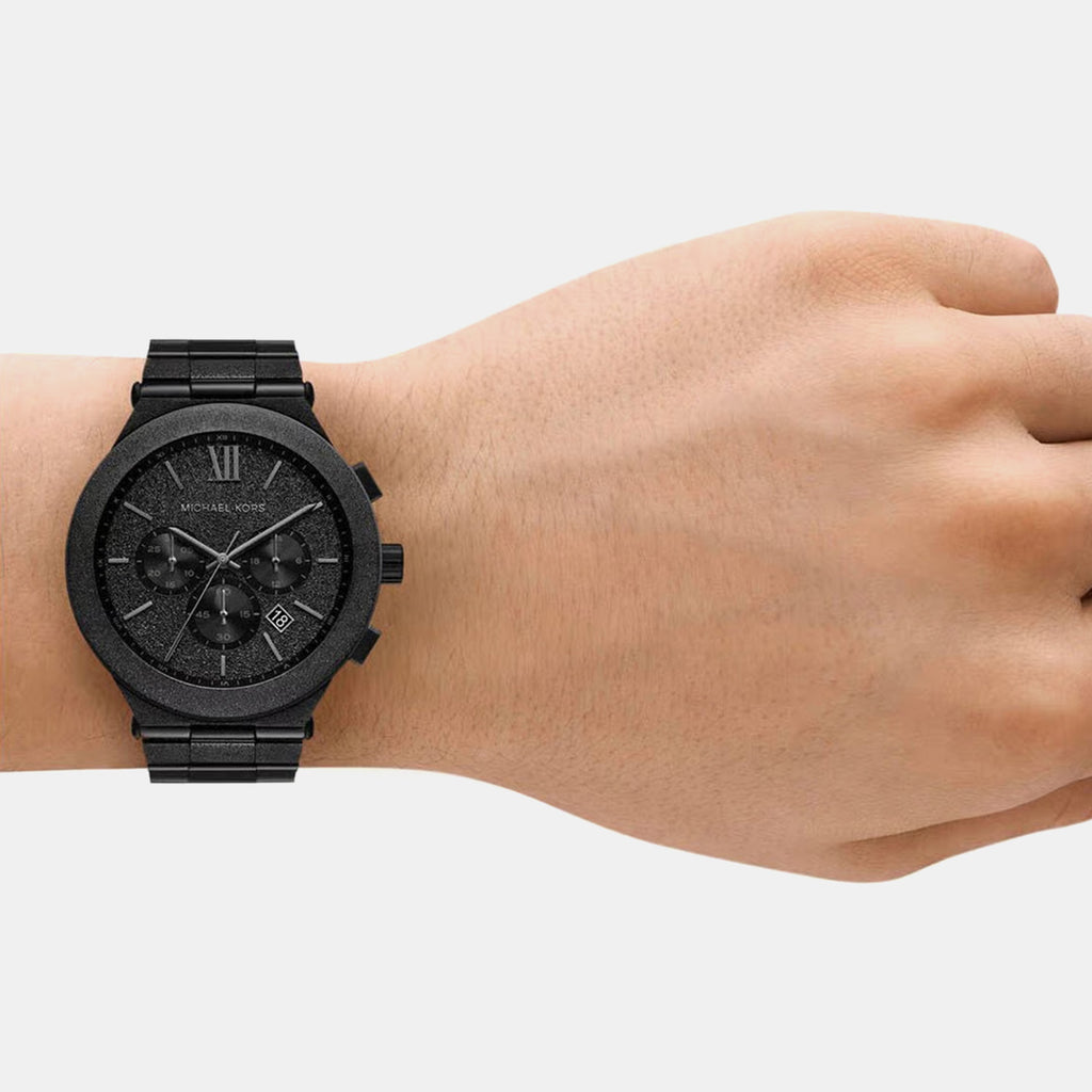 Billie Men Quartz Black Dial Analog Stainless Steel Watch MK9223