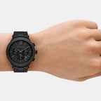 Billie Men Quartz Black Dial Analog Stainless Steel Watch MK9223