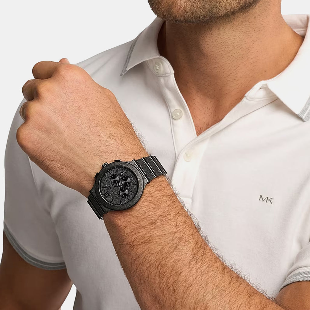Billie Men Quartz Black Dial Analog Stainless Steel Watch MK9223