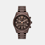 Lexington Men Quartz Brown Dial Analog Stainless Steel Watch MK9224