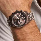 Lexington Men Quartz Brown Dial Analog Stainless Steel Watch MK9224