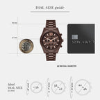 Lexington Men Quartz Brown Dial Analog Stainless Steel Watch MK9224