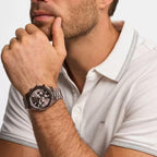 Lexington Men Quartz Brown Dial Analog Stainless Steel Watch MK9224