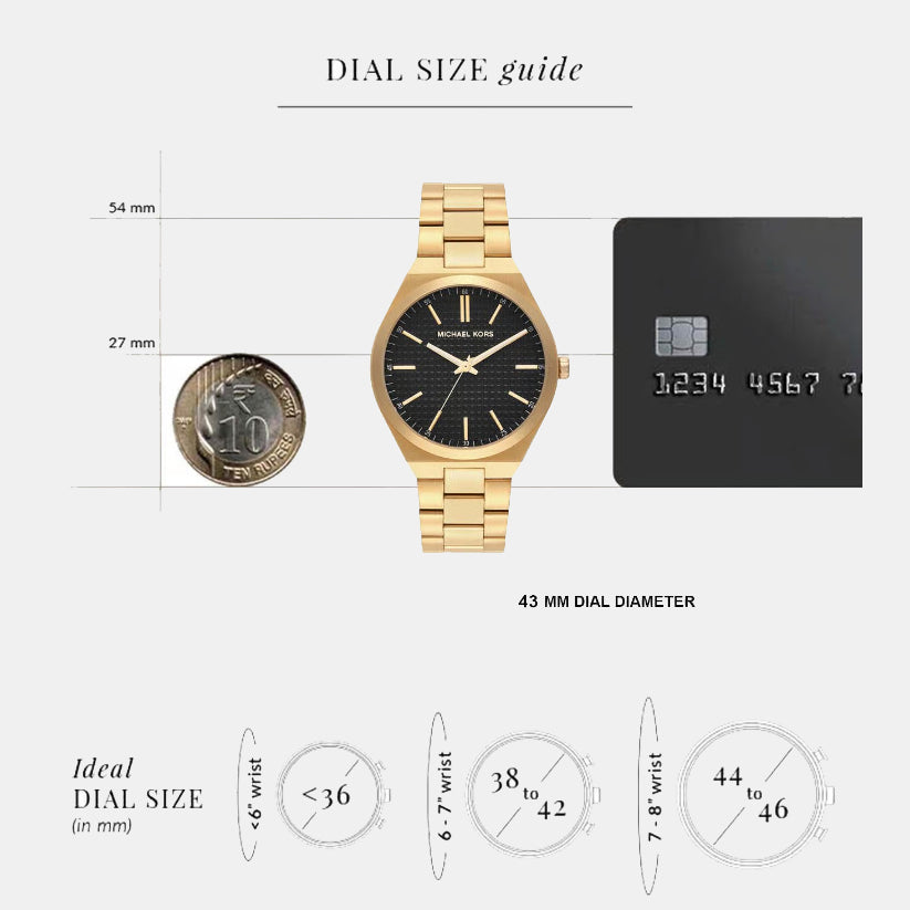 Lennox Men Quartz Black Dial Analog Stainless Steel Watch MK9226