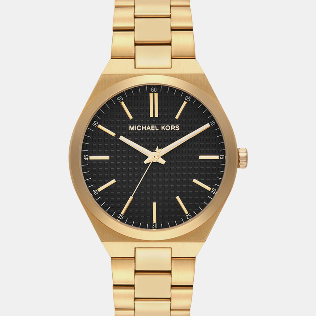 Lenox Men Quartz Black Dial Analog Stainless Steel Watch MK9226
