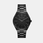 Lenox Men Quartz Black Dial Analog Stainless Steel Watch MK9228