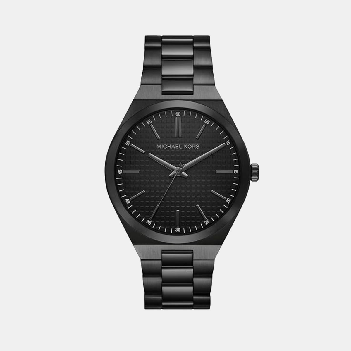 Lennox Men Quartz Black Dial Analog Stainless Steel Watch MK9228