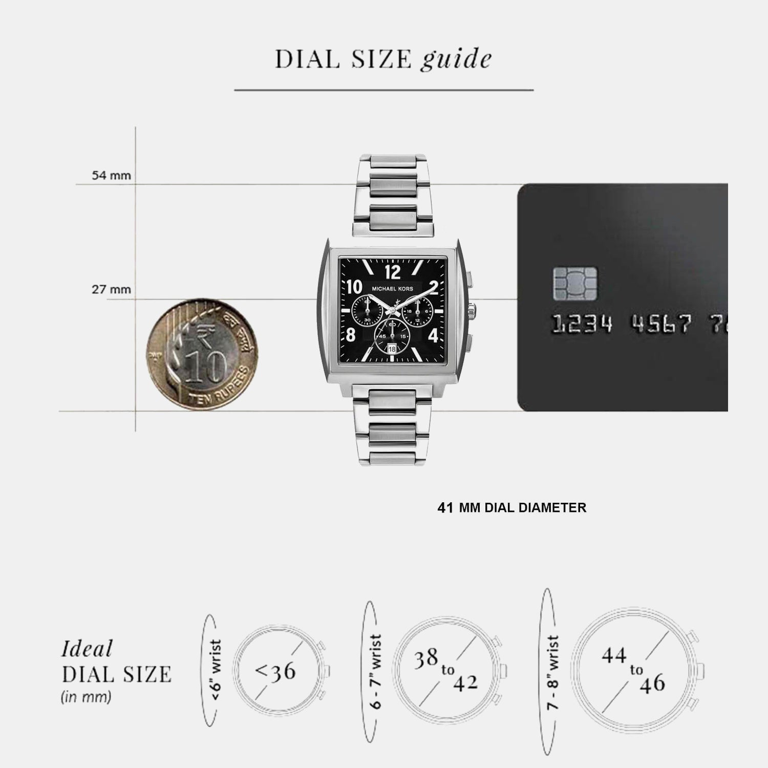 Rhys Men Quartz Black Dial Chronograph Stainless Steel Watch MK9230