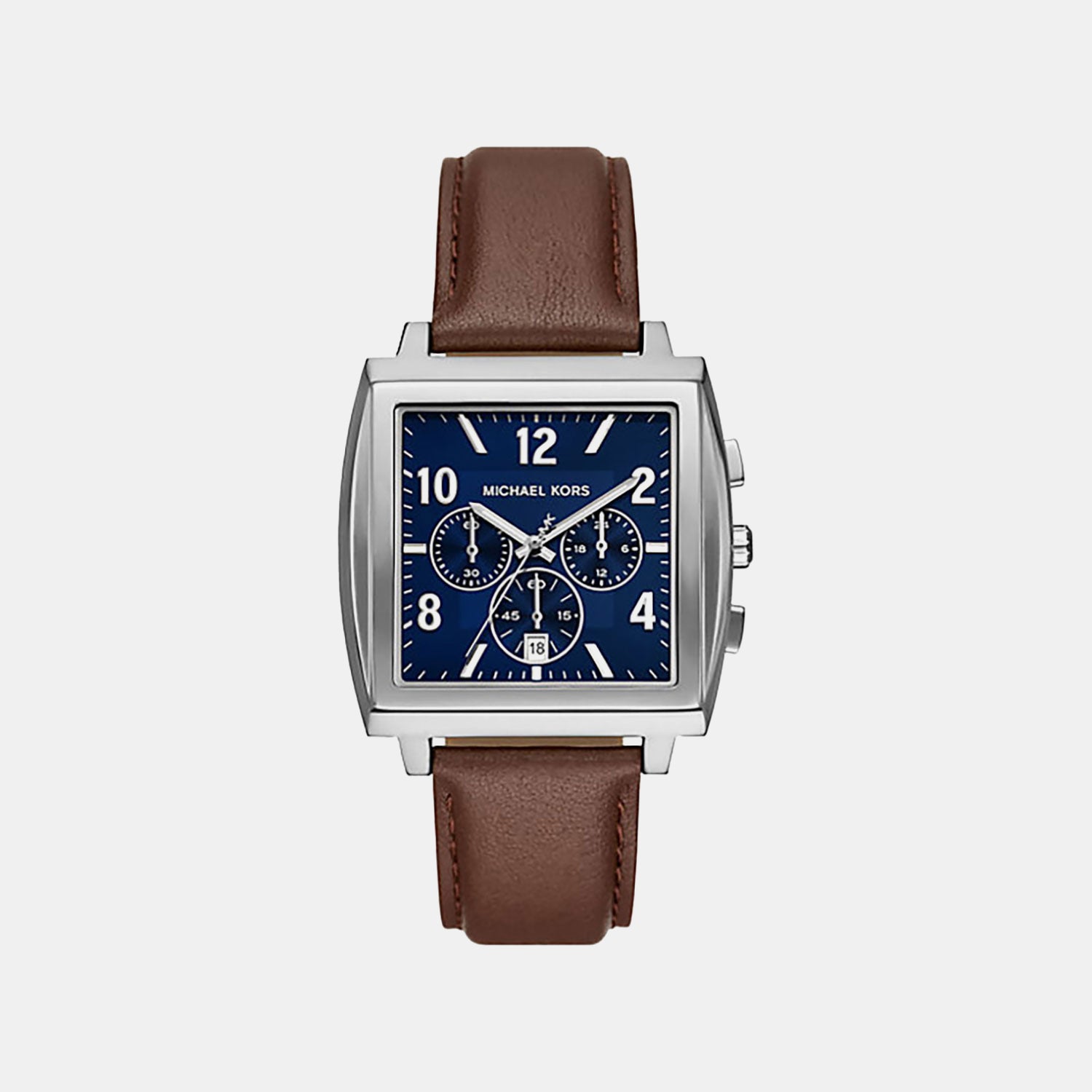 Rhys Men Quartz Blue Dial Chronograph Leather Watch MK9231