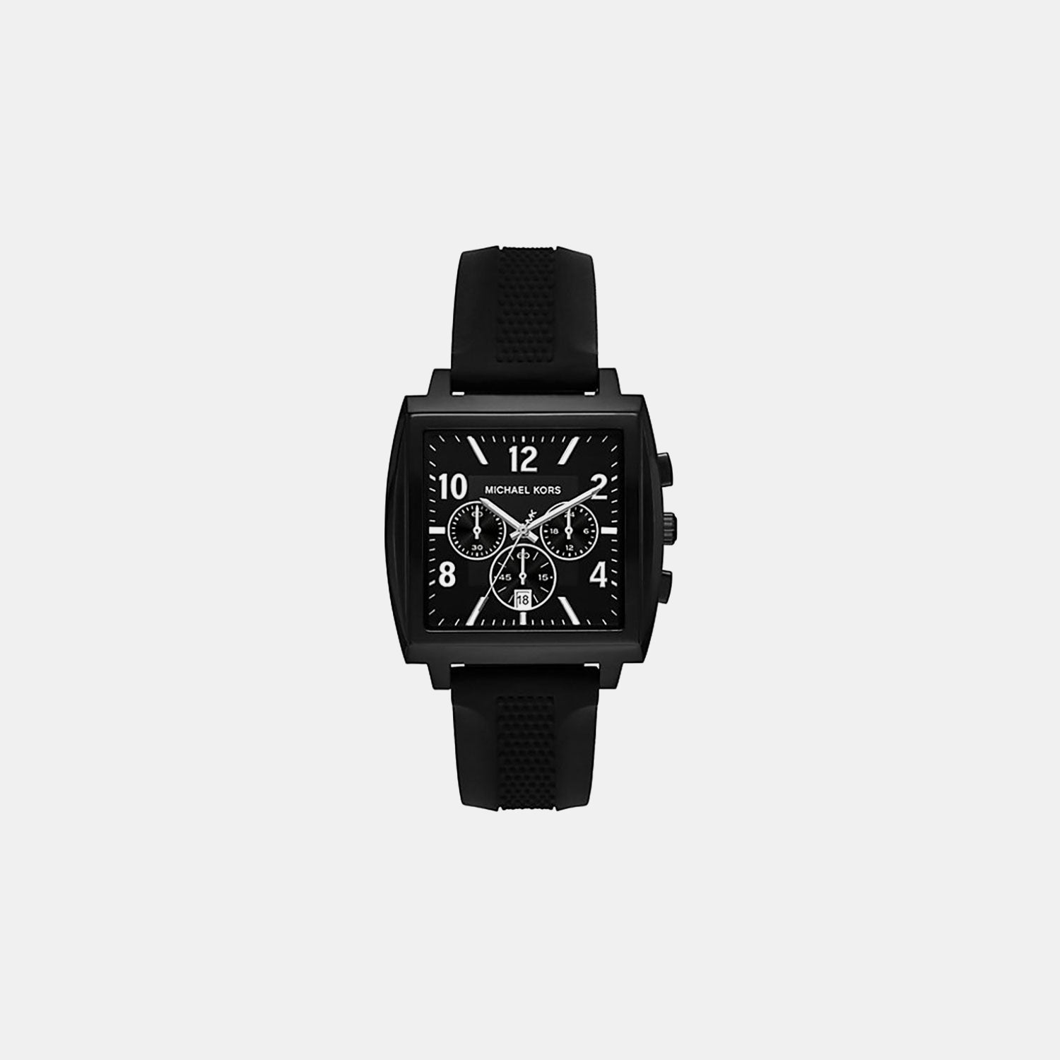 Rhys Men Quartz Black Dial Analog Silicone Watch MK9233