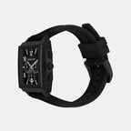 Rhys Men Quartz Black Dial Analog Silicone Watch MK9233