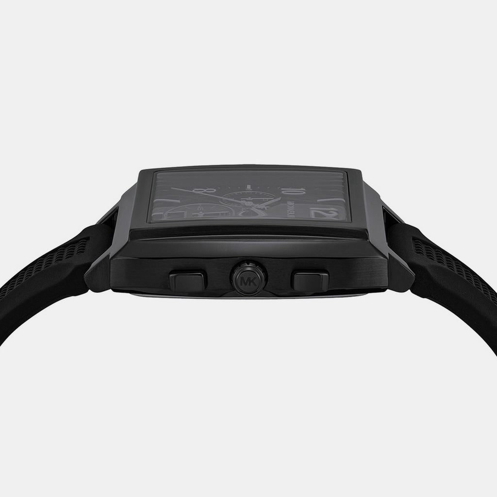 Rhys Men Quartz Black Dial Analog Silicone Watch MK9233