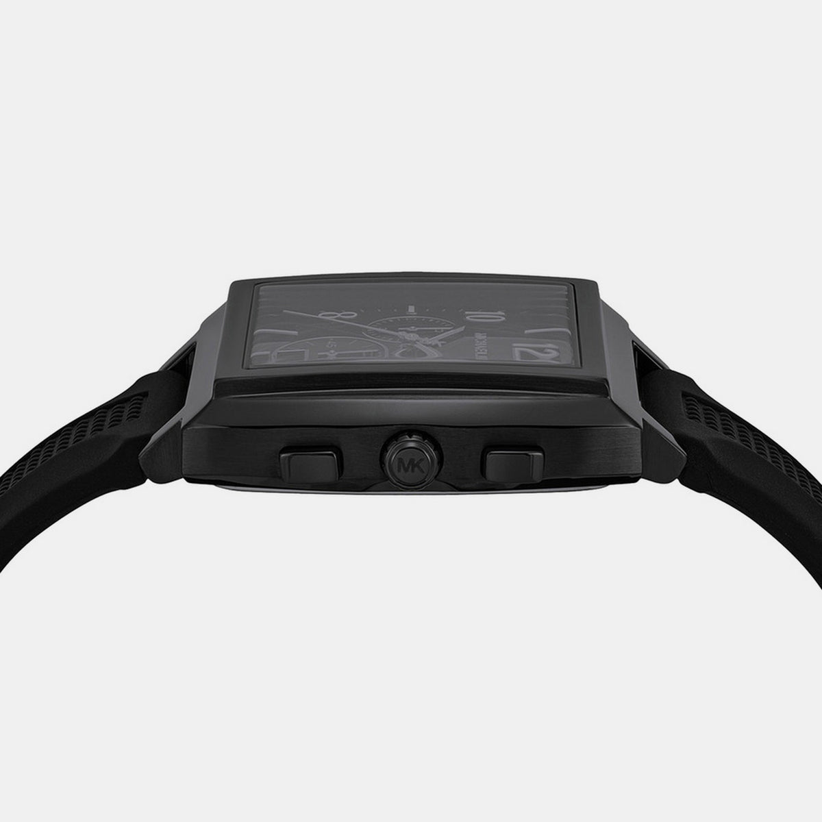 Rhys Men Quartz Black Dial Analog Silicone Watch MK9233