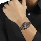 Rhys Men Quartz Brown Dial Analog Stainless Steel Watch MK9234